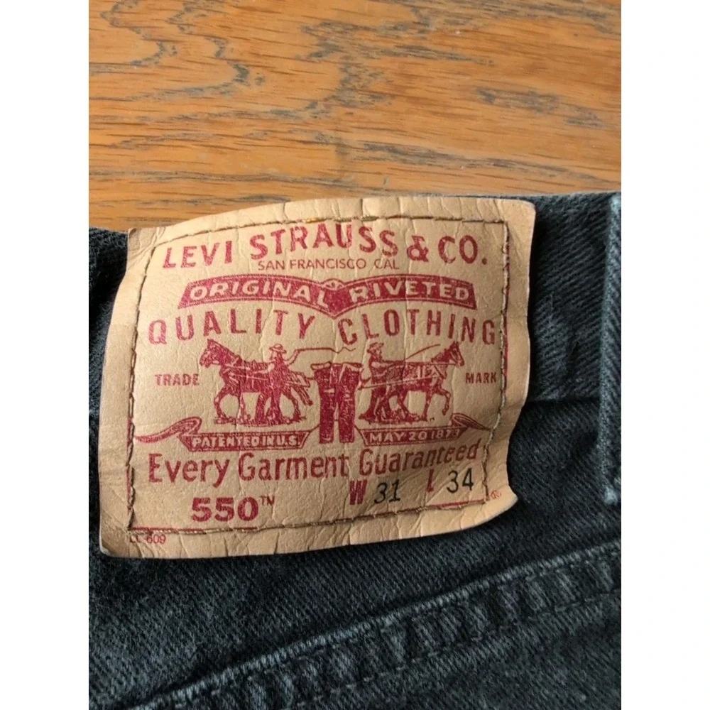 Vintage Levi's 550 Jeans 36 x 34 Made in Canada Relaxed Baggy Fit Black 90's y2k